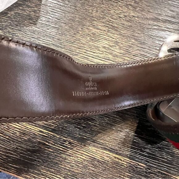 Gucci Belt with Iconic Web-line Design 90/36 - Picture 5 of 7